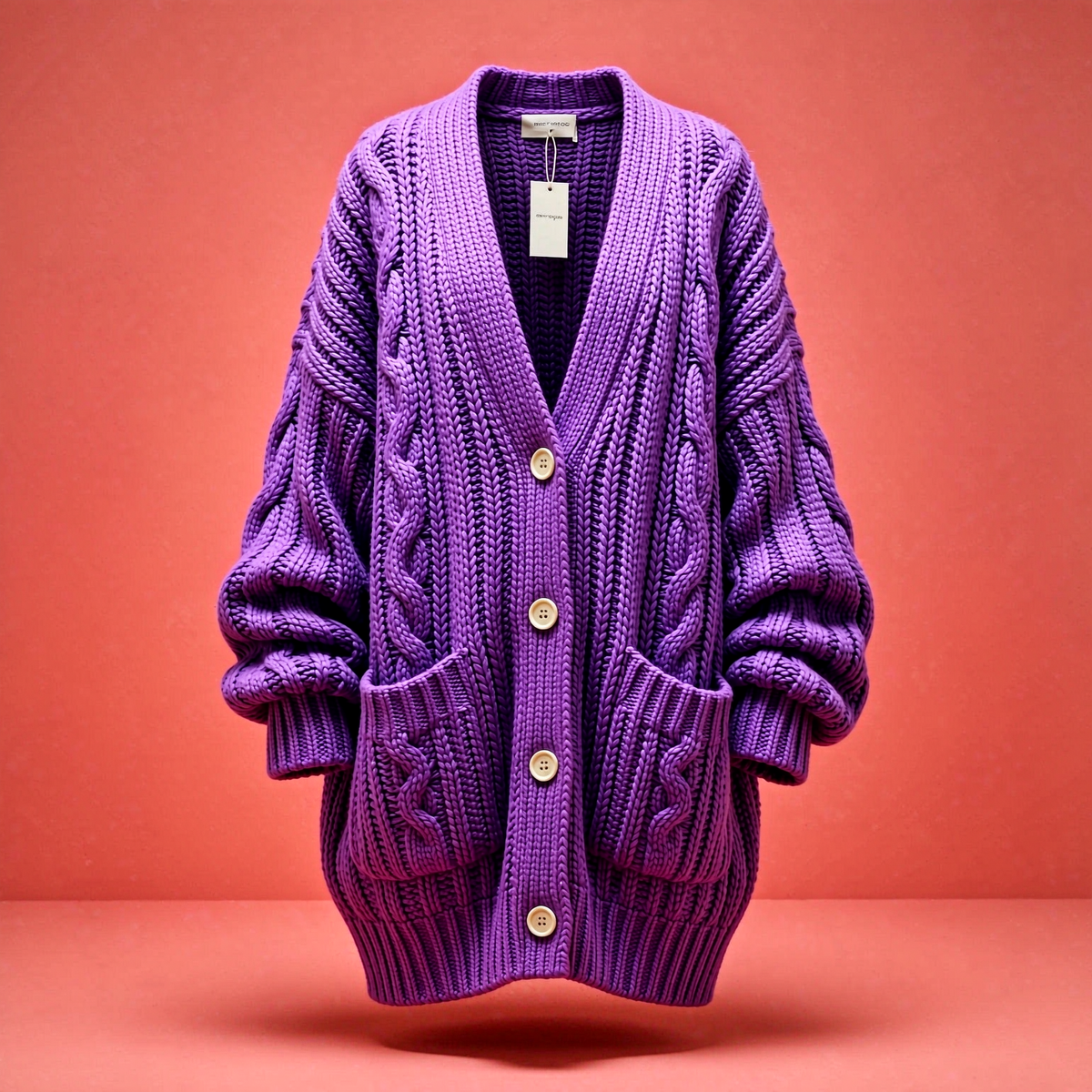 Chunky Cable Knit Cardigan